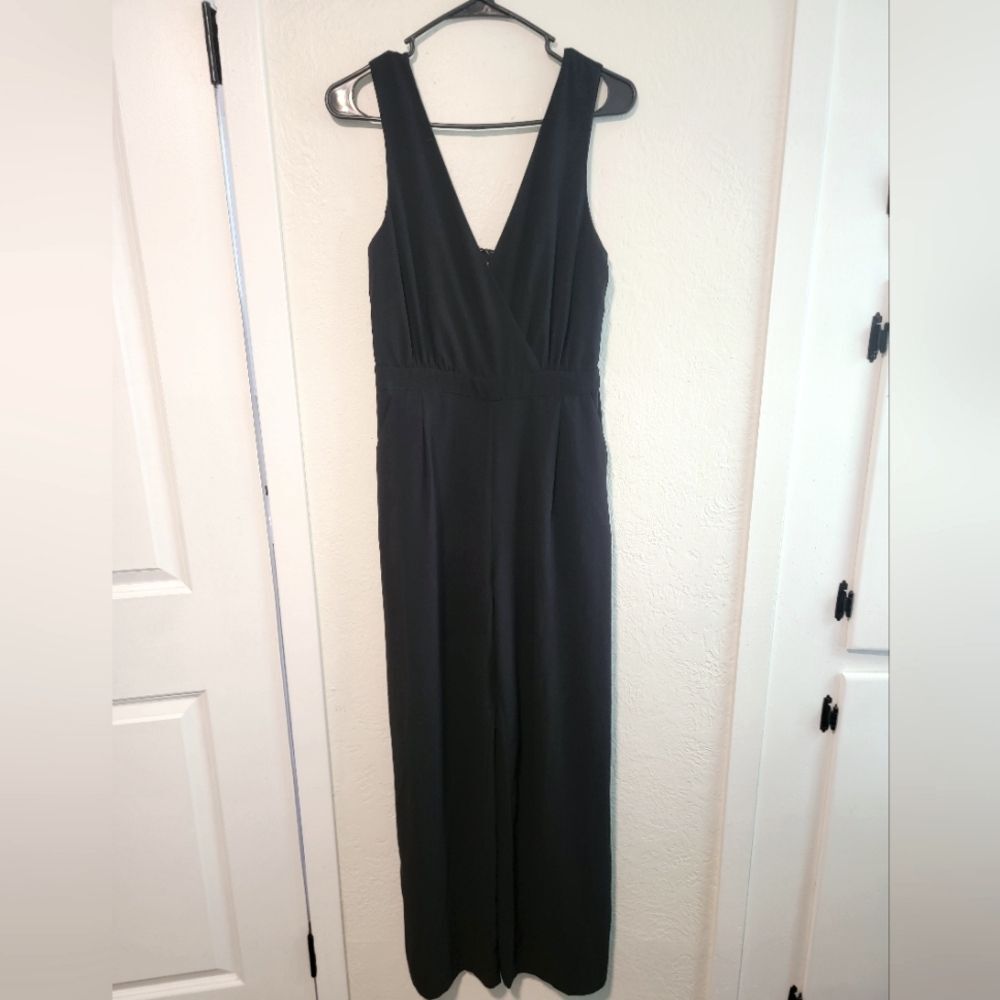 Lulus Kiska Black Lace Wide Leg Jumpsuit Medium